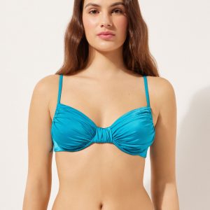 Balconette Swimsuit Top Shiny Satin