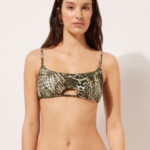 Tank-Style Swimsuit Top Tropical Animalier
