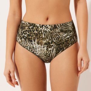 High Waist Shaping Swimsuit Bottoms Tropical Animalier