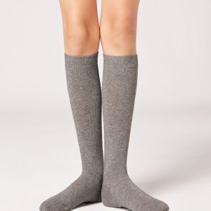 Girls’ Breathable Cotton Long Socks