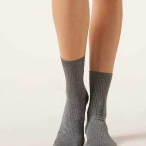 Ribbed Glitter Socks