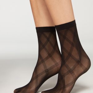 Short Socks in Diamond Eco Mesh